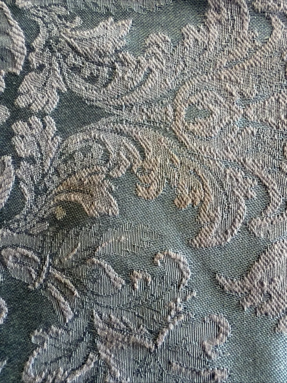 3 vintage tablecloths Thanksgiving, Christmas and Blue Jacquard